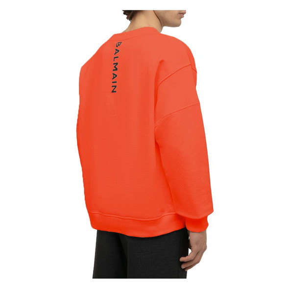 Balmain Orange Cotton Sweater Balmain Orange Cotton Sweater