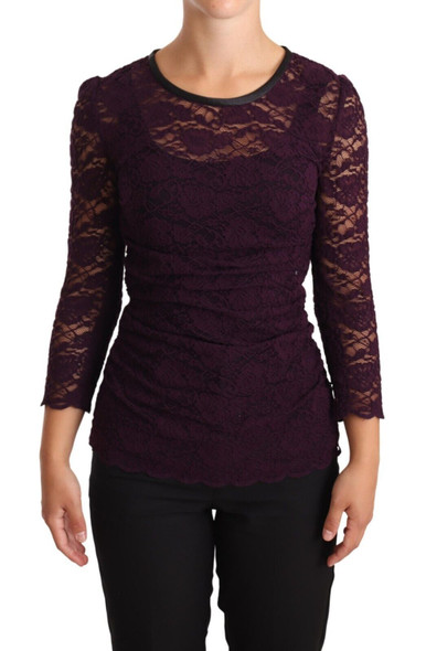 Purple Lace Long Sleeve Top Blouse Purple Lace Long Sleeve Top Blouse