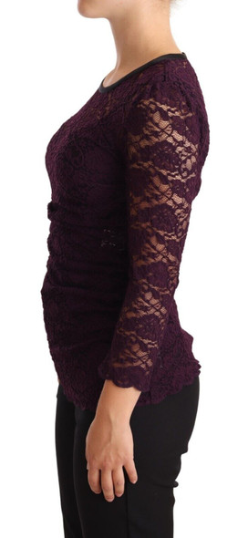 Purple Lace Long Sleeve Top Blouse Purple Lace Long Sleeve Top Blouse