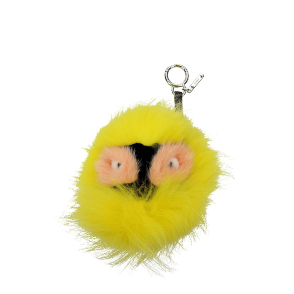 Fendi Yellow Fur Keychains Fendi Yellow Fur Keychains