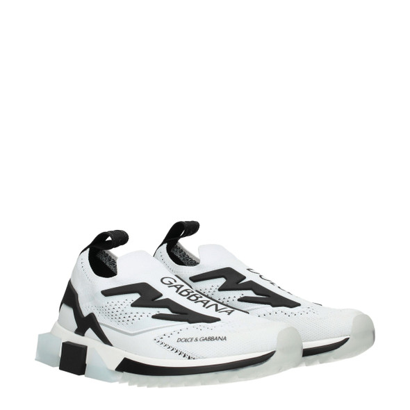 White Fabric Athletic Sneakers White Fabric Athletic Sneakers