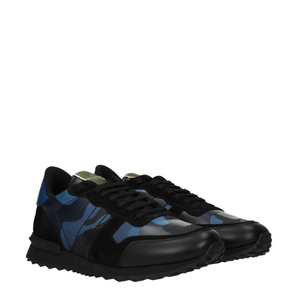 Blue Leather Low Tops Blue Leather Low Tops