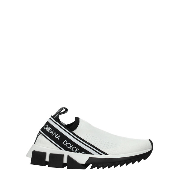White Fabric Chunky Sneakers DO8547147546889BT White Fabric Chunky Sneakers DO8547147546889BT