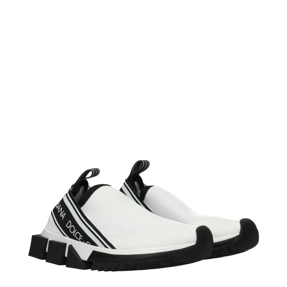 White Fabric Chunky Sneakers DO8547147546889BT White Fabric Chunky Sneakers DO8547147546889BT