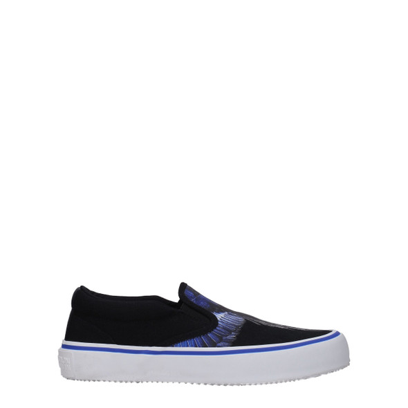 Marcelo Burlon Black Fabric Slip-On Loafers MA8547167830281BT Marcelo Burlon Black Fabric Slip-On Loafers MA8547167830281BT