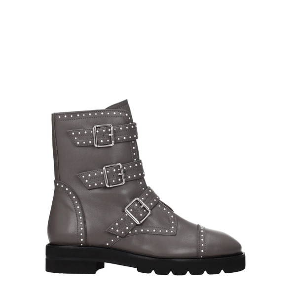 Stuart Weitzman Gray Leather Ankle Boots Stuart Weitzman Gray Leather Ankle Boots