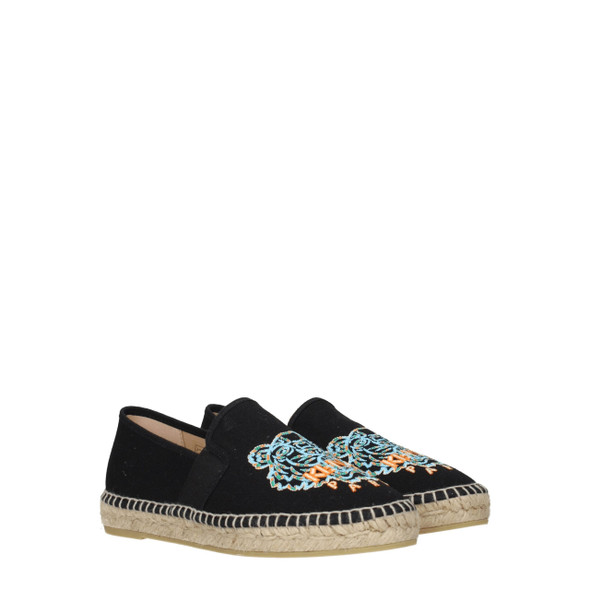 Kenzo Black Fabric Espadrilles Kenzo Black Fabric Espadrilles