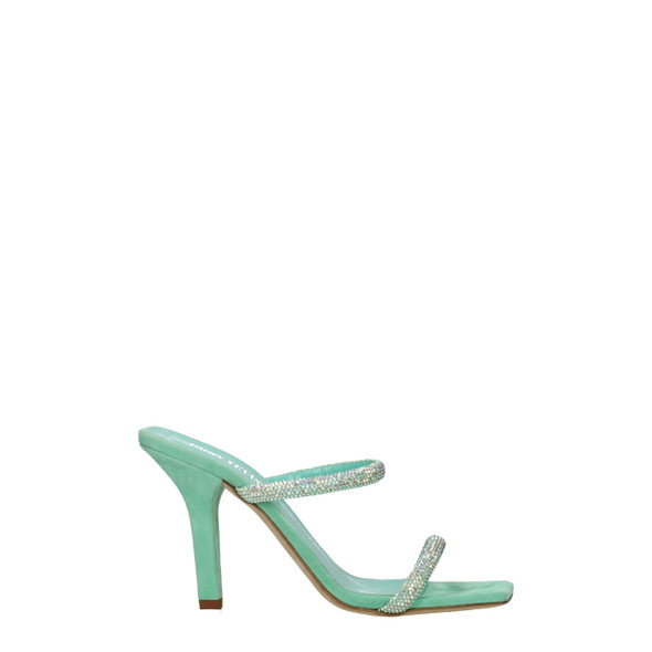 Paris Texas Green Leather Stiletto Heels Sandals Paris Texas Green Leather Stiletto Heels Sandals