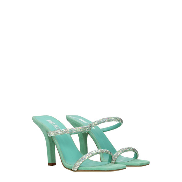 Paris Texas Green Leather Stiletto Heels Sandals Paris Texas Green Leather Stiletto Heels Sandals