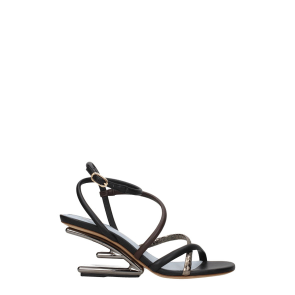 Fendi Multicolor Leather Flat Sandals Fendi Multicolor Leather Flat Sandals
