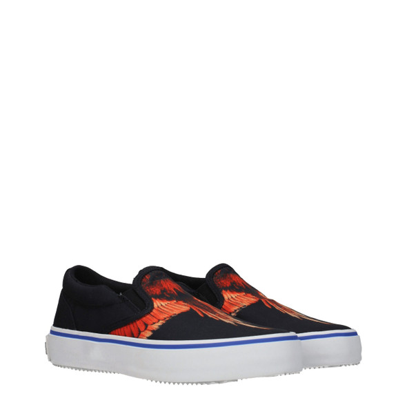 Marcelo Burlon Black Fabric Slip-On Loafers MA8547228123401BT Marcelo Burlon Black Fabric Slip-On Loafers MA8547228123401BT