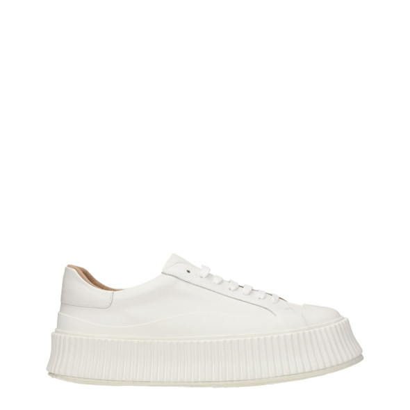 Jil Sander White Leather Platform Sneakers Jil Sander White Leather Platform Sneakers