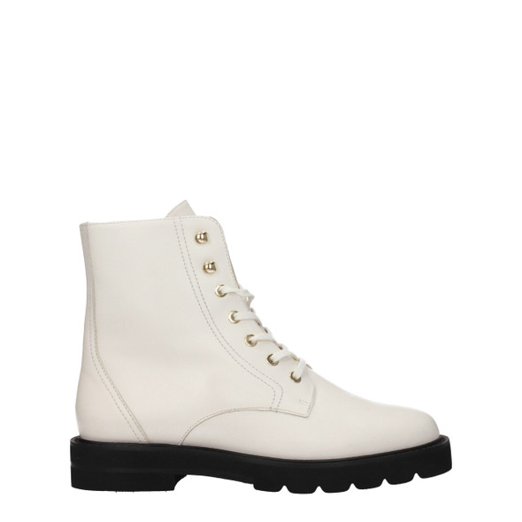 Stuart Weitzman White Leather Ankle Boots Stuart Weitzman White Leather Ankle Boots