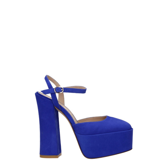 Blue Leather Platforms Blue Leather Platforms