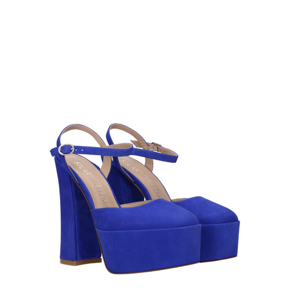 Blue Leather Platforms Blue Leather Platforms