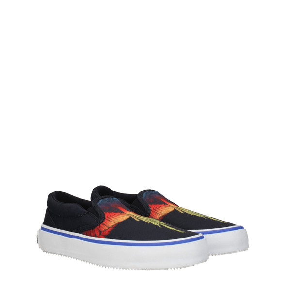Marcelo Burlon Black Fabric Slip-On Loafers MA8547258925321BT Marcelo Burlon Black Fabric Slip-On Loafers MA8547258925321BT