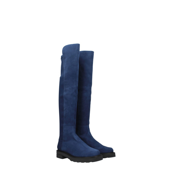 Stuart Weitzman Blue Leather Over The Knee Stuart Weitzman Blue Leather Over The Knee
