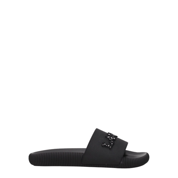 Lanvin Black Cotton Slippers Sandals Lanvin Black Cotton Slippers Sandals