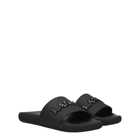 Lanvin Black Cotton Slippers Sandals Lanvin Black Cotton Slippers Sandals