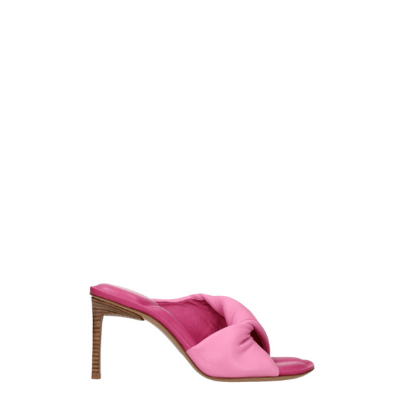 Jacquemus Pink Leather Stiletto Heels Sandals Jacquemus Pink Leather Stiletto Heels Sandals