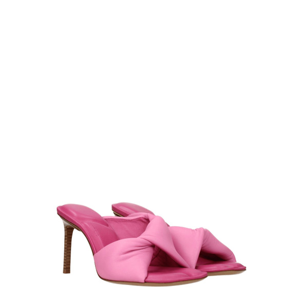 Jacquemus Pink Leather Stiletto Heels Sandals Jacquemus Pink Leather Stiletto Heels Sandals