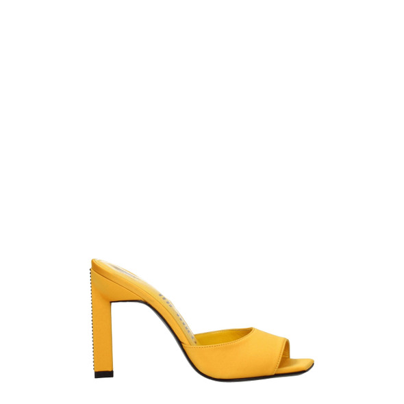 The Attico Orange Satin Stiletto Heels Sandals The Attico Orange Satin Stiletto Heels Sandals