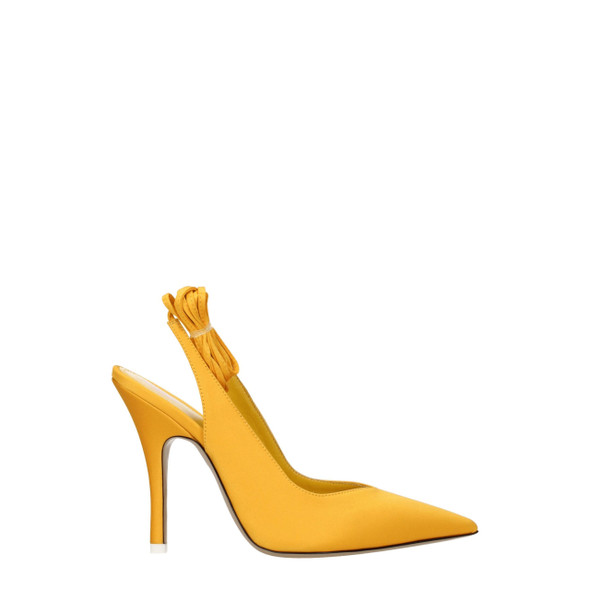 The Attico Orange Satin High Heel Pumps The Attico Orange Satin High Heel Pumps