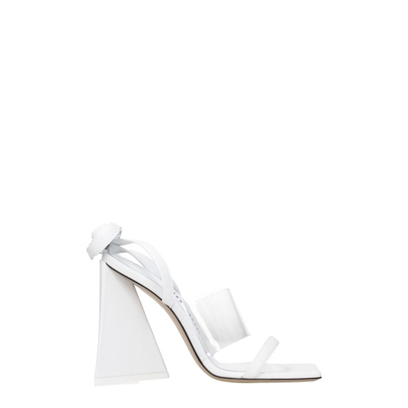 The Attico White Leather Stiletto Heels Sandals TH8547287466249BT The Attico White Leather Stiletto Heels Sandals TH8547287466249BT