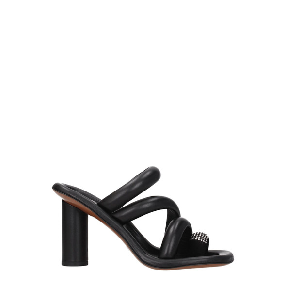 Ambush Black Leather Stiletto Heels Sandals Ambush Black Leather Stiletto Heels Sandals