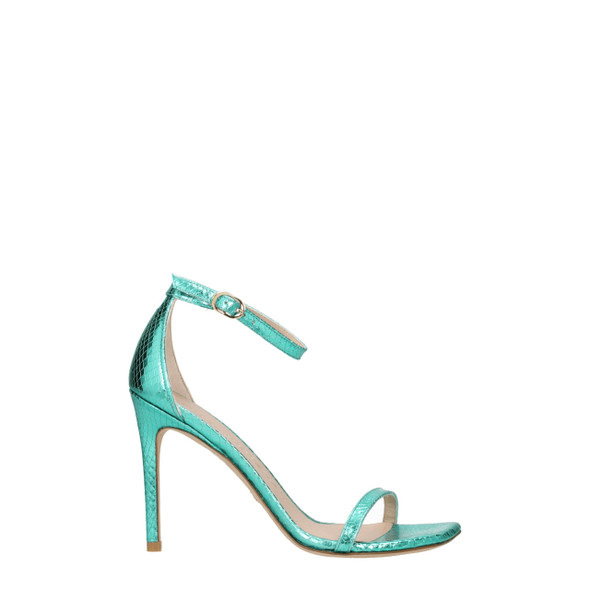Stuart Weitzman Green Leather Stiletto Heels Sandals Stuart Weitzman Green Leather Stiletto Heels Sandals