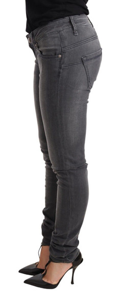 Gray Washed Cotton Slim Fit Low Waist Women Denim Trouser Jeans Gray Washed Cotton Slim Fit Low Waist Women Denim Trouser Jeans
