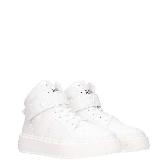 Ganni White Leather High Tops Ganni White Leather High Tops