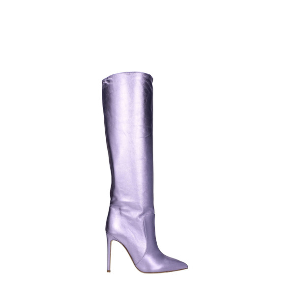 Purple Leather High Heel Boots Purple Leather High Heel Boots