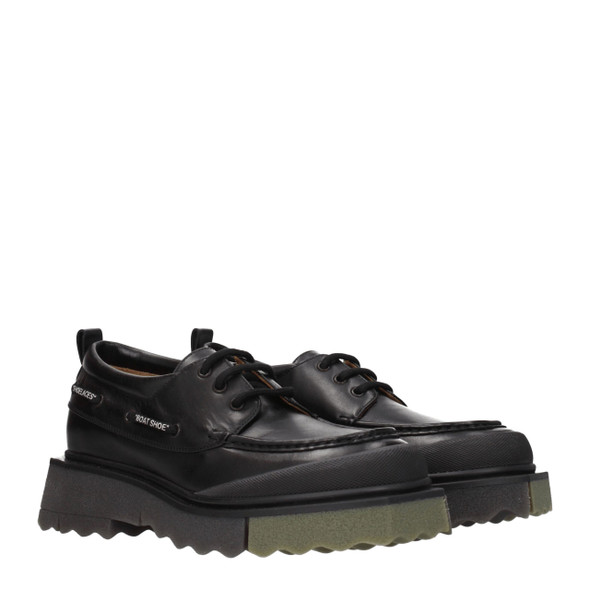 Black Leather Slip-On Loafers OF8547312009481BT Black Leather Slip-On Loafers OF8547312009481BT