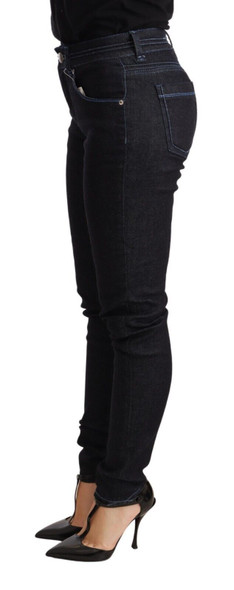Blue Cotton Low Waist Slim Fit Denim Women Trouser Jeans Blue Cotton Low Waist Slim Fit Denim Women Trouser Jeans