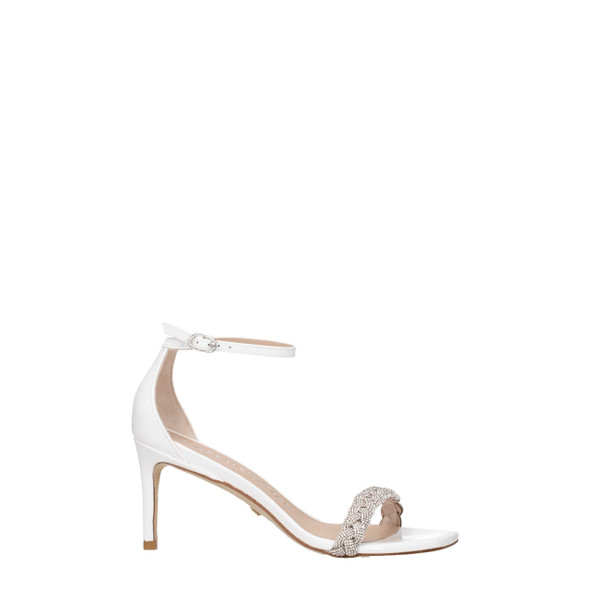 Stuart Weitzman White Leather Stiletto Heels Sandals Stuart Weitzman White Leather Stiletto Heels Sandals