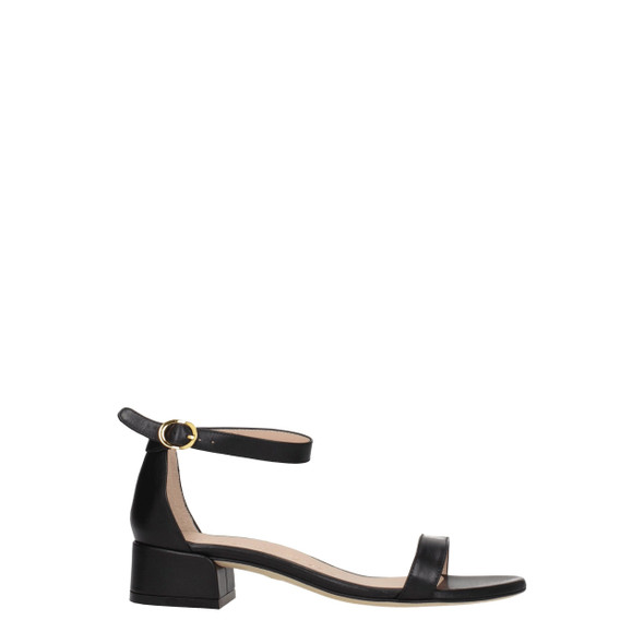 Stuart Weitzman Black Leather Flat Sandals Stuart Weitzman Black Leather Flat Sandals