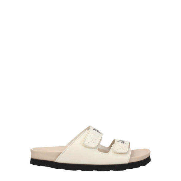Palm Angels Beige Leather Flat Sandals Palm Angels Beige Leather Flat Sandals