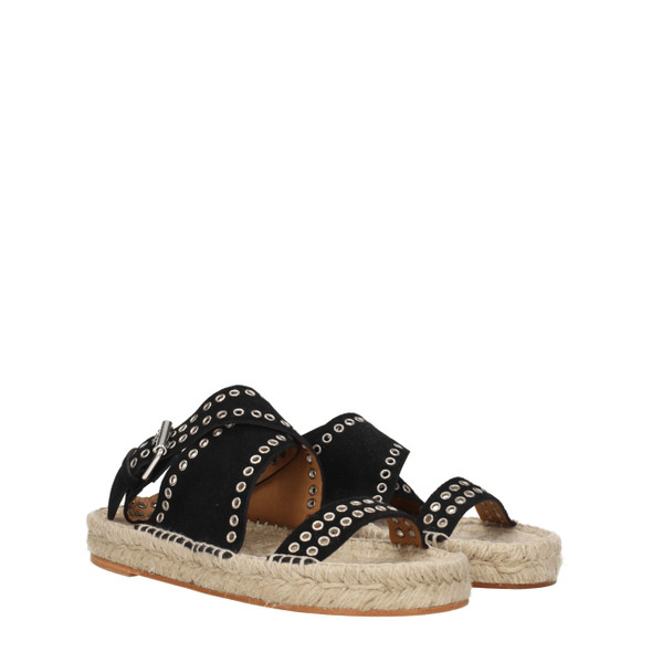 Isabel Marant Black Leather Flat Sandals Isabel Marant Black Leather Flat Sandals