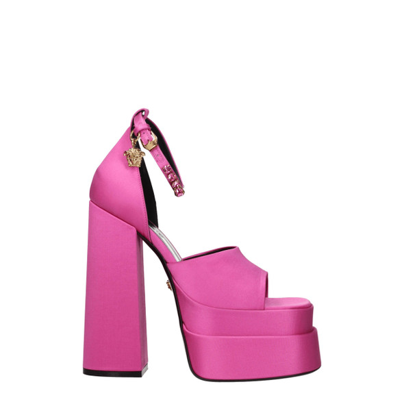Versace Pink Satin Platforms Versace Pink Satin Platforms