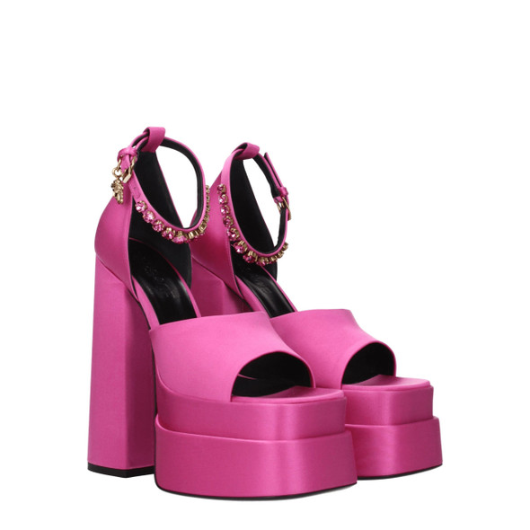 Versace Pink Satin Platforms Versace Pink Satin Platforms