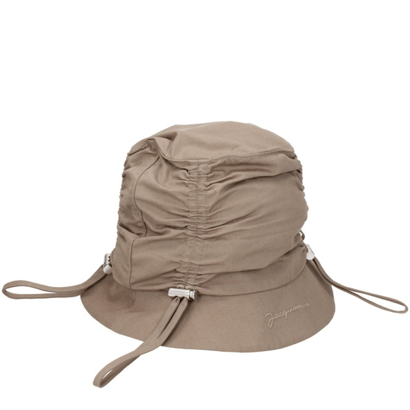 Beige Cotton Bucket Hats Beige Cotton Bucket Hats