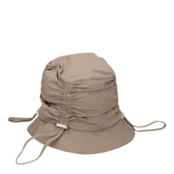 Beige Cotton Bucket Hats Beige Cotton Bucket Hats