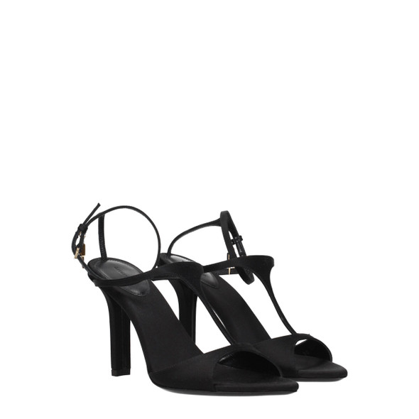 Givenchy Black Satin Stiletto Heels Sandals Givenchy Black Satin Stiletto Heels Sandals