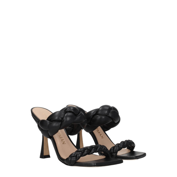 Stuart Weitzman Black Leather Stiletto Heels Sandals Stuart Weitzman Black Leather Stiletto Heels Sandals