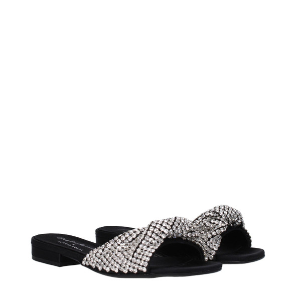 Black Satin Slippers Sandals Black Satin Slippers Sandals