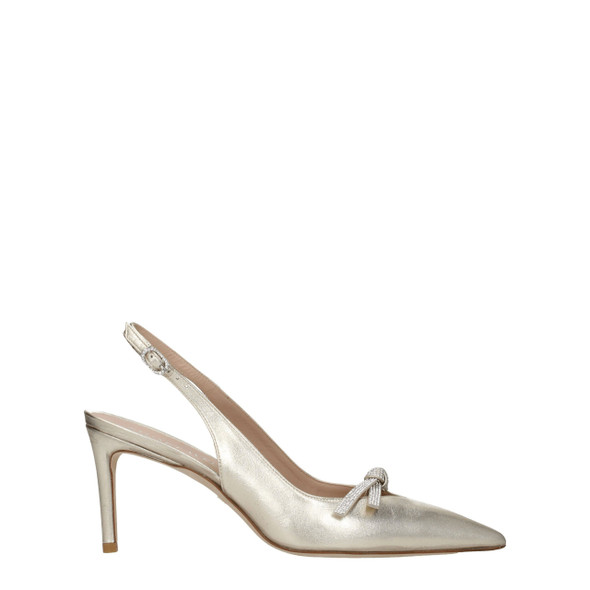 Gold Leather Stiletto Heels Sandals ST8547362701577BT Gold Leather Stiletto Heels Sandals ST8547362701577BT