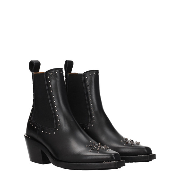 Chloé Black Leather Ankle Boots Chloé Black Leather Ankle Boots