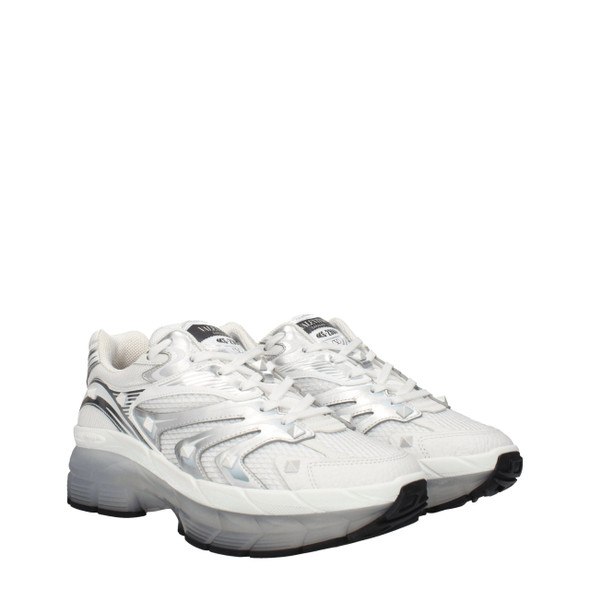 White Fabric Athletic Sneakers VA8547391930633BT White Fabric Athletic Sneakers VA8547391930633BT