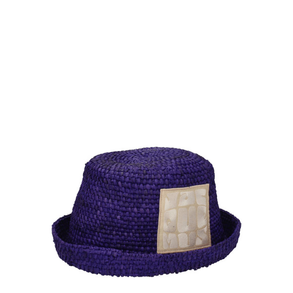 Jacquemus Purple Raffia Hats Jacquemus Purple Raffia Hats